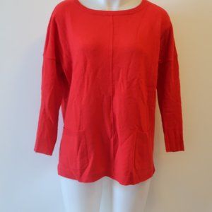 THE CASHMERE PROJECT RED SWEATER W/POCKETS S